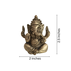 Brass Lord Ganesha Idol - Remover of Obstacles