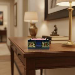 Hand-Painted Wooden Tea Coasters | Set of Decorative Drink Mats