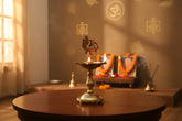 Brass Peacock Aishwarya Diya - Star-Shaped Traditional Oil Lamp Brass Ware