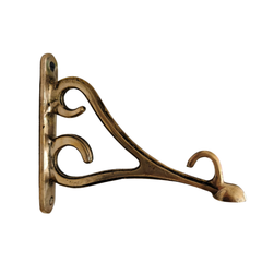 Ornate Antique Brass Wall Mounting Hanging Bracket