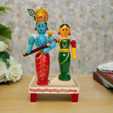 Traditional Etikoppaka Lacquerware - Lord Krishna and Radha Idol Etikoppaka Lacquerware