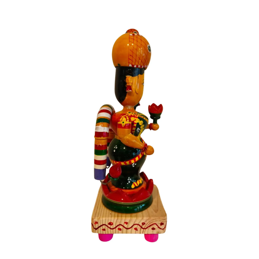 Etikoppaka Wooden Lakshmi Devi – Symbol of Fortune and Abundance Etikoppaka Lacquerware