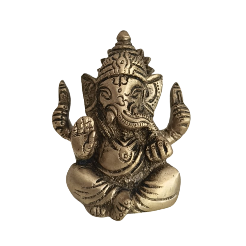 Brass Lord Ganesha Idol - Remover of Obstacles Brass Ware