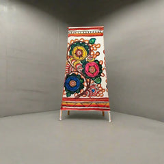 Graceful Floral Leather Handcrafted Artwork | Bed Lamp Leather Paintings