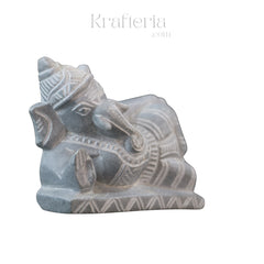 Lord Ganesha in Sleeping Pose – Soft Stone Decorative Idol