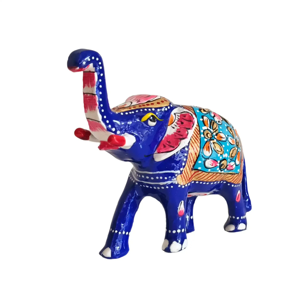 Royal Meenakari Elephant – Handcrafted Symbol of Prosperity and Artistry Metal Home Decorates