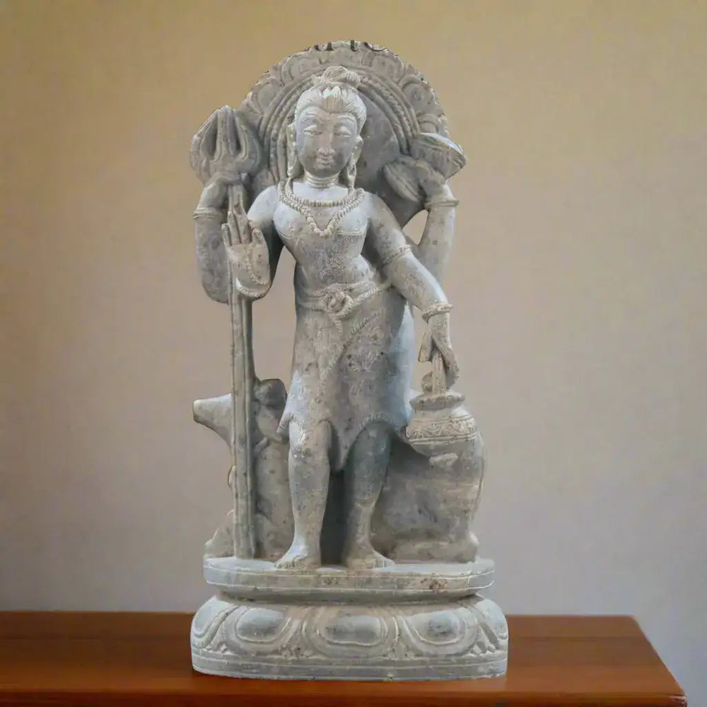 Shiva Sculpture – The Lord of Destruction and Transformation Soft Stone