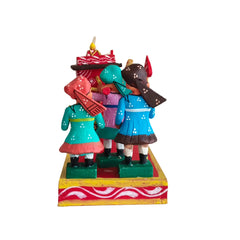 Traditional Kondapalli Pelli Pallaki Set – Handcrafted Indian Marriage Scene Kondapalli Lacquerware
