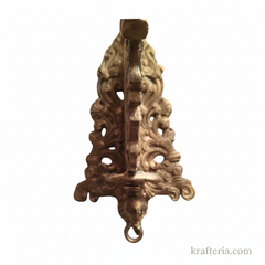 Brass Prabhavali Wall Hanging – Ornate Temple Arch with Peacock & Kirtimukha Motifs Brass Artwork