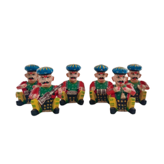 Set of 6 Handcrafted Rajasthani Musician Statues | Ethnic Home Decor