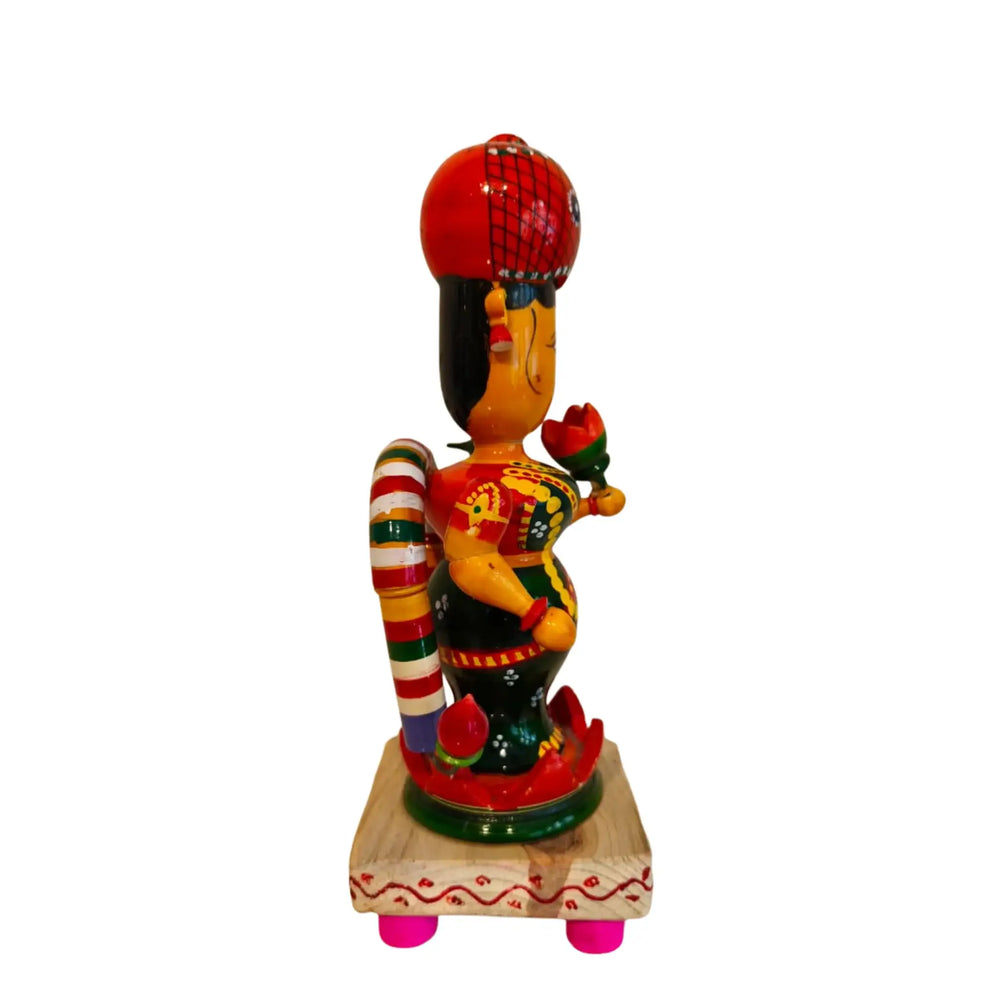 Graceful Etikoppaka Goddess Lakshmi – Wooden Idol of Auspiciousness Etikoppaka Lacquerware