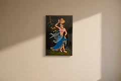 Traditional Nirmal art of village belle