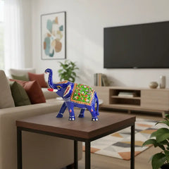 Royal Meenakari Elephant – Handcrafted Symbol of Prosperity and Artistry Metal Home Decorates