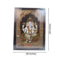 Handcrafted Rosewood Ganesh Photo Frame with Inlay Art