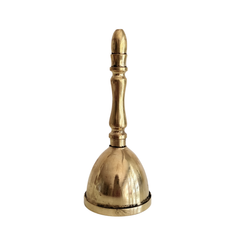 Traditional Golden Brass Puja Bell / Ghanti for Worship
