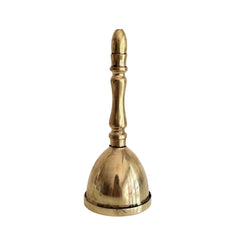 Traditional Golden Brass Puja Bell / Ghanti for Worship Brass Ware