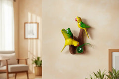 Hand-painted Nirmal birds nest wall hanging from Telangana