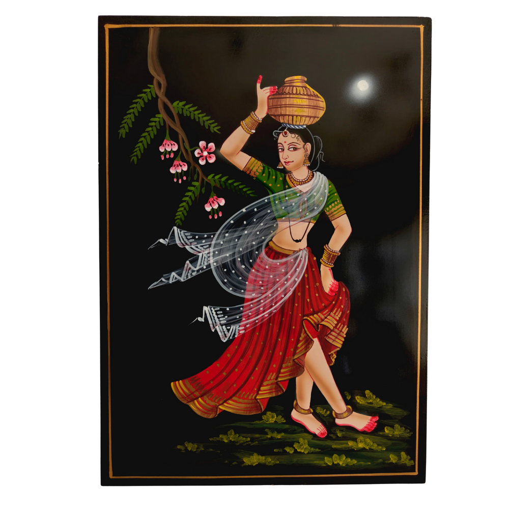 Traditional moonlit Nirmal art