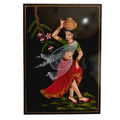 Traditional moonlit Nirmal art
