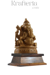 Beautiful Shivani Wood Ganesha Statue – Spiritual Wooden Masterpiece
