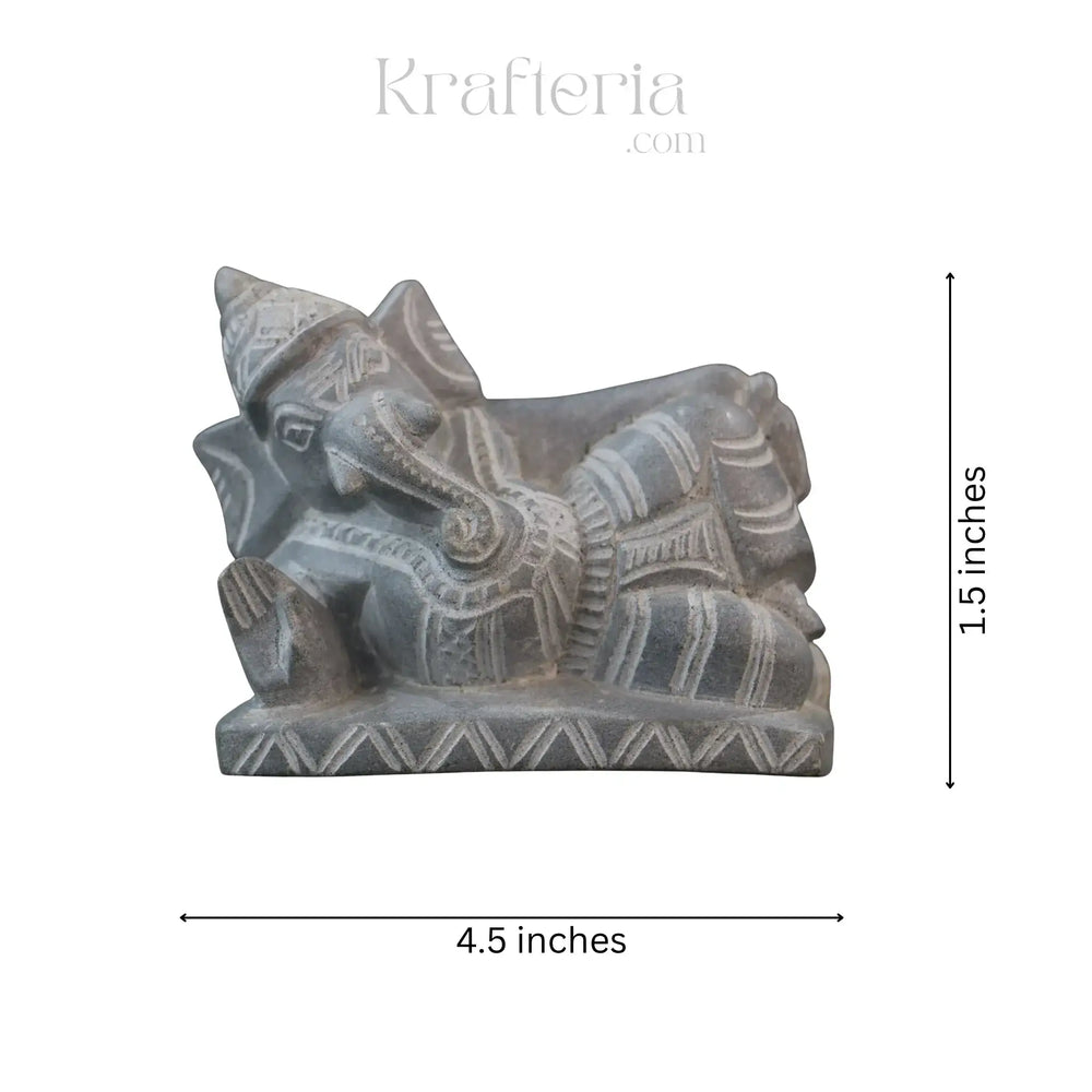 Lord Ganesha in Sleeping Pose – Soft Stone Decorative Idol belur shanker