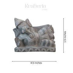 Lord Ganesha in Sleeping Pose – Soft Stone Decorative Idol