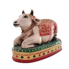 Handcrafted Nandhi Statue | Vibrant Hand-Painted Spiritual Decor maruthi handicrafts
