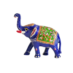 Royal Meenakari Elephant – Handcrafted Symbol of Prosperity and Artistry Metal Home Decorates