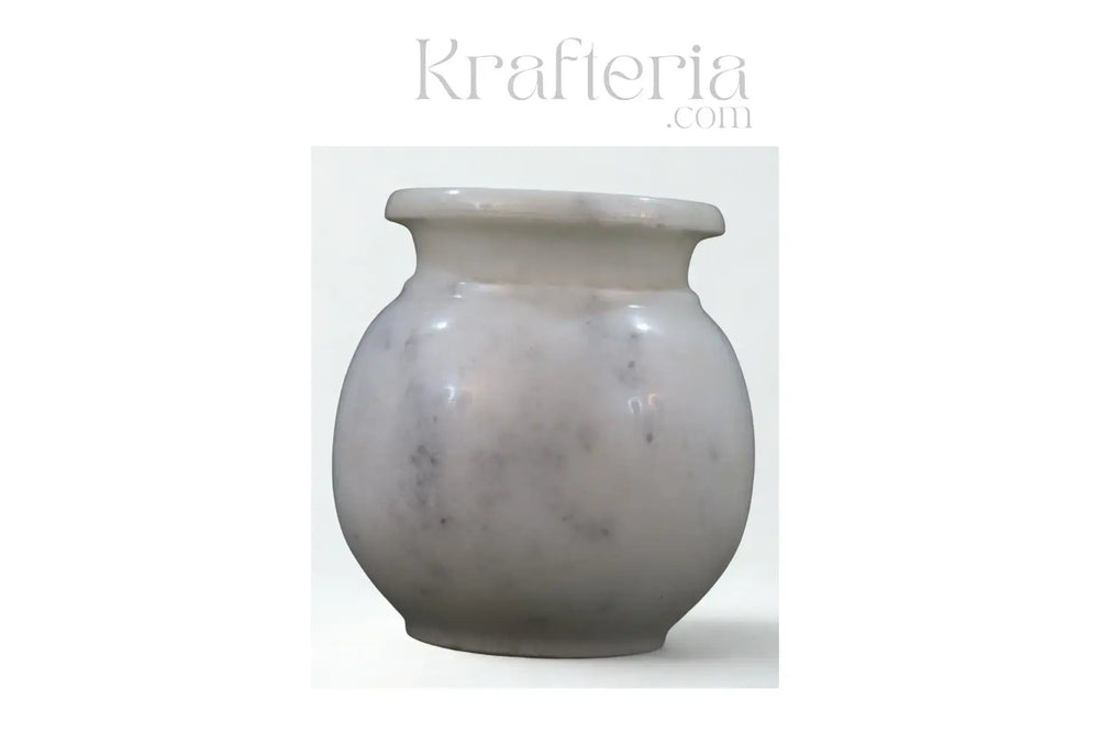 Classic Marble Lota (Chambu) – Essential for Pooja and Household Use Marble Soft Stone