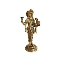 Standing Brass Idol of Lord Dhanvantari Brass Ware