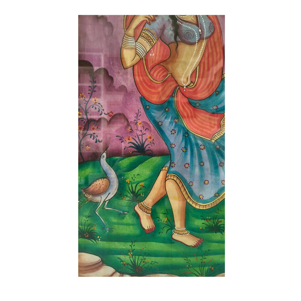 Dancing Gopika Miniature Painting Paintings