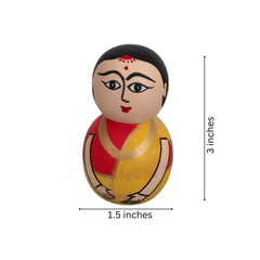 Handmade Wooden Women Peg Doll