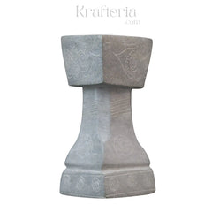 Traditional Soft Stone Diya Pair – Temple & Festival Decor belur shanker