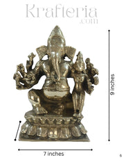 Handcrafted Brass Siddhi Ganapathi – Symbol of Wisdom and Prosperity
