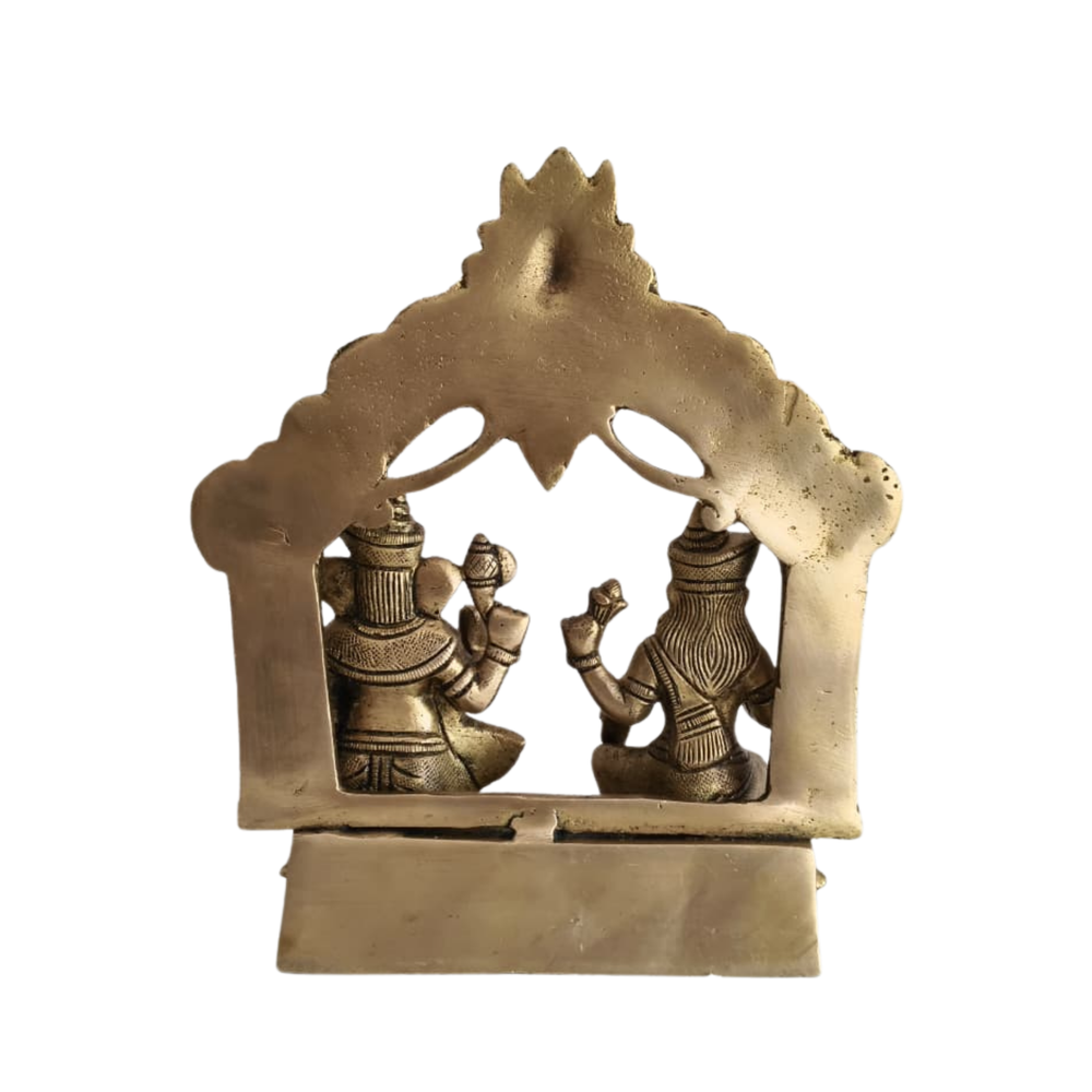 Brass Lakshmi and Ganesha Idol under Archway | Prabhavali Brass Ware
