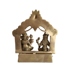 Brass Lakshmi and Ganesha Idol under Archway | Prabhavali