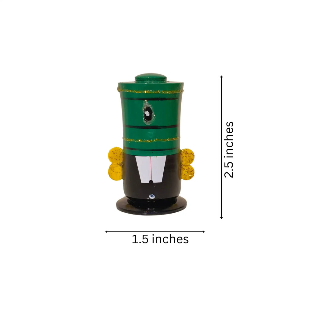 Etikoppaka Miniature Lord Venkateswara Namam Idol Set - Modern Cylindrical Style Etikoppaka Lacquerware