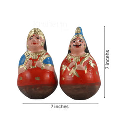 Golu King and Queen Dolls – Traditional Thanjavur Handcrafted Set Alagu Sundaram