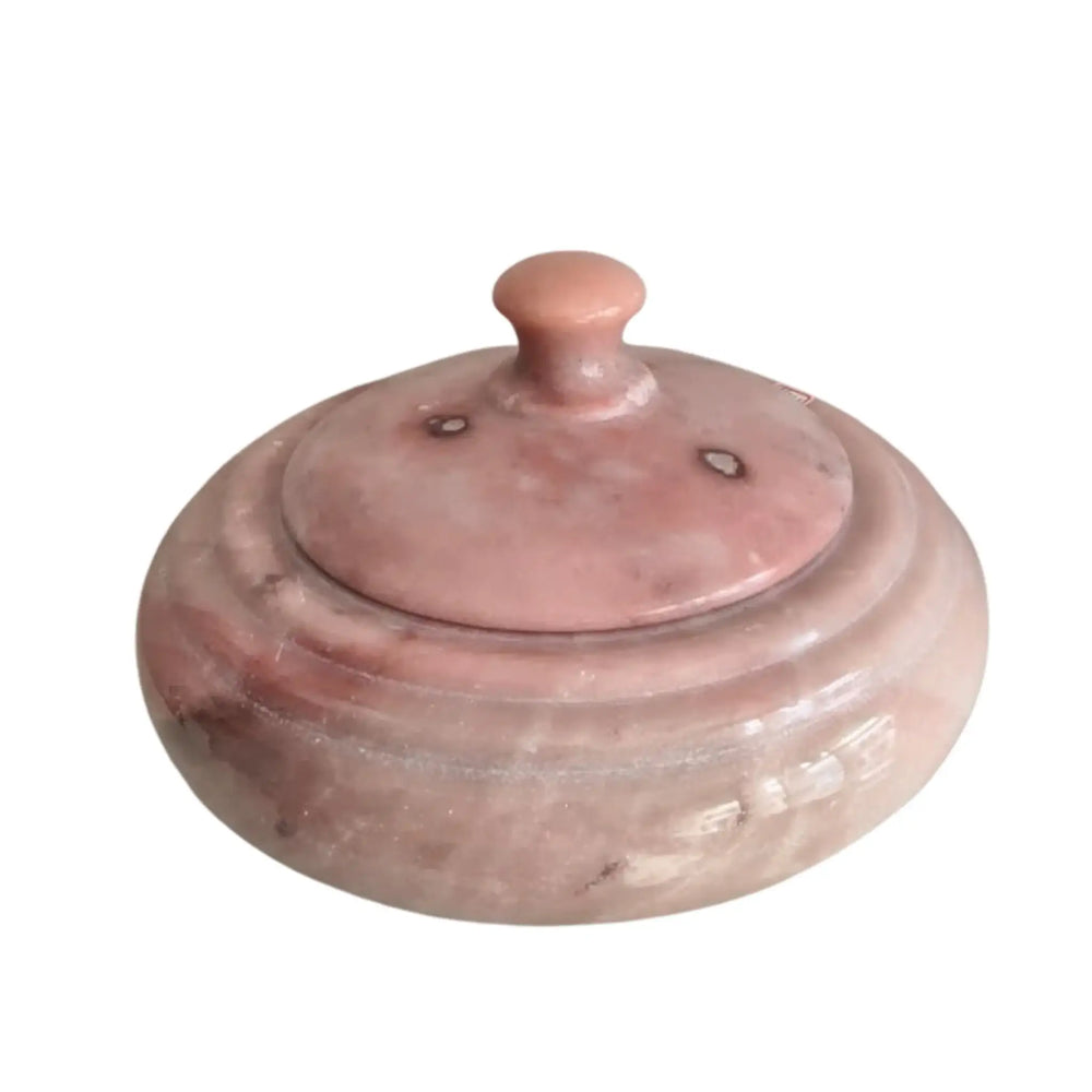 Marble Decorative Storage Jar with Lid – Luxury Stone Pot for Home Décor Marble