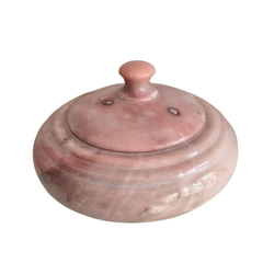 Marble Decorative Storage Jar with Lid – Luxury Stone Pot for Home Décor Marble