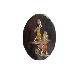 Rosewood Oval Frames with Inlay Work – Classic Wooden Art for Gifting Inlay Art