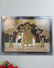 Handmade Rosewood Inlay Ambari Frame – Traditional Artistic Décor