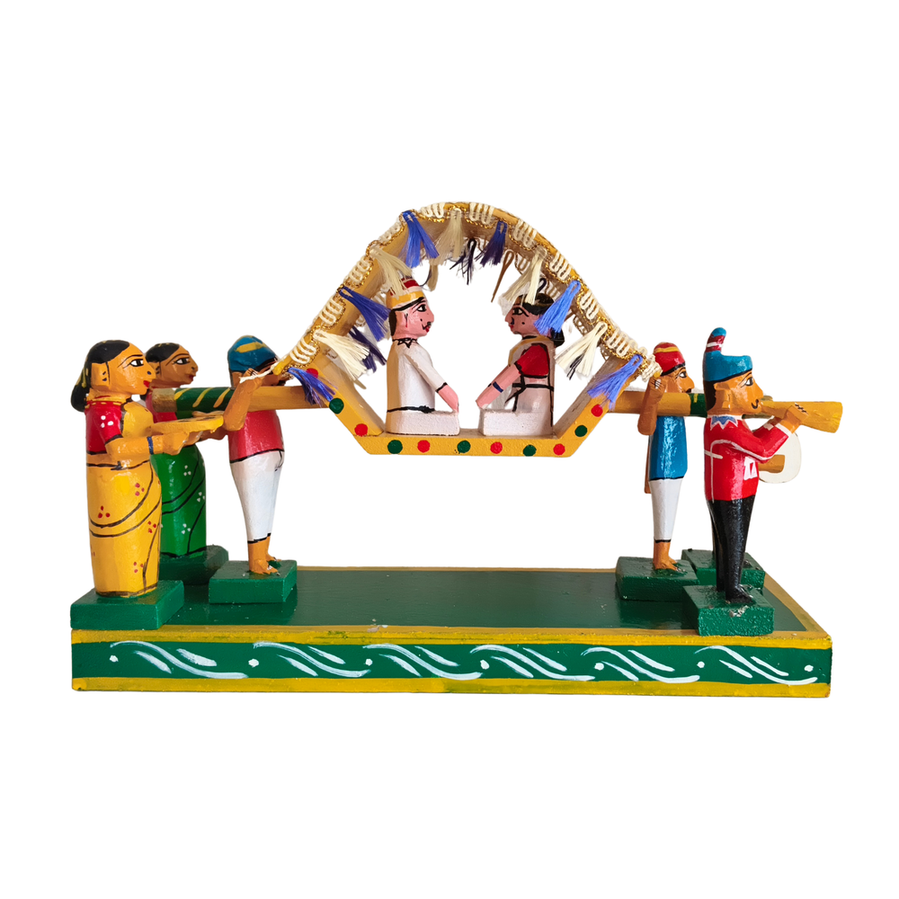 The Bridal Journey - Kondapalli "Pelli Pallaki" Doll Showpiece Kondapalli Lacquerware