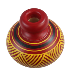 Decorative handmade flower vase with child-safe non-toxic paint