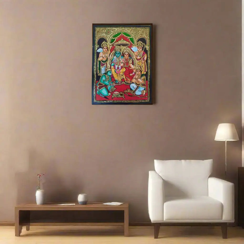 Thanjavur Style Seetha Rama Painting – Classic Cultural Decor Paintings