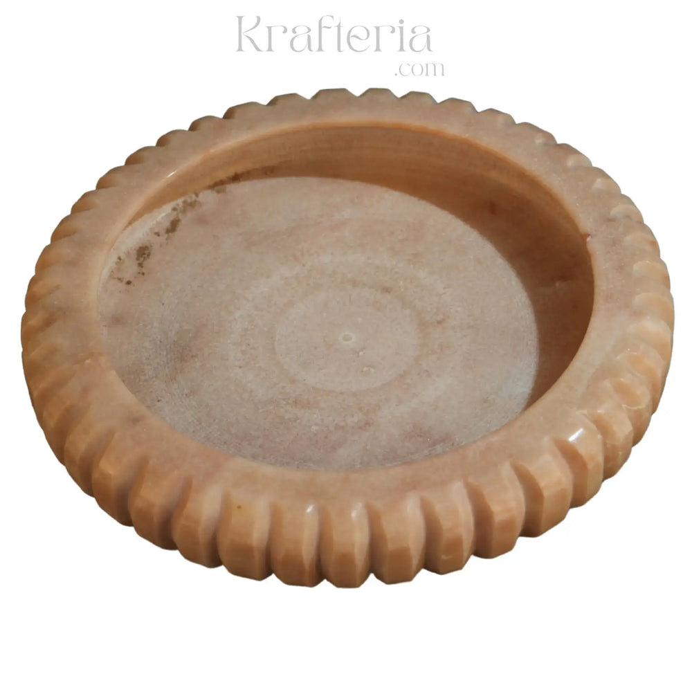 Handcrafted Marble Urli – Shallow Decorative Bowl Jabalpur
