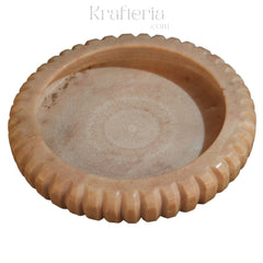 Handcrafted Marble Urli – Shallow Decorative Bowl Jabalpur