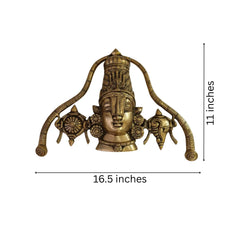 Grand Brass Lord Venkateswara - Tirupati Balaji Face Wall Hanging Brass Ware