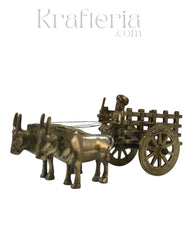 Premium Brass Bullock Cart – Ideal for Gifting & Collectors