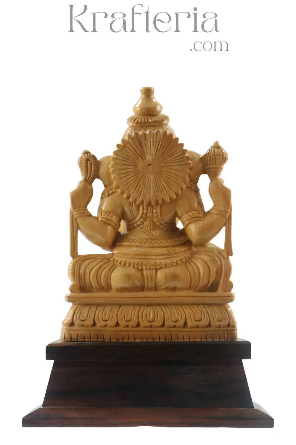 Beautiful Shivani Wood Ganesha Statue – Spiritual Wooden Masterpiece ESHWAR HANDICRAFTS